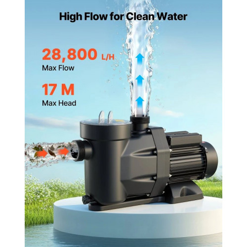 Bomba de filtro de Piscina Vevor de 1300 W