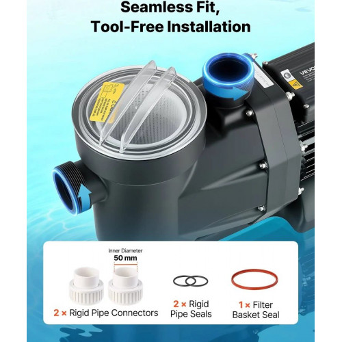Bomba de filtro de Piscina Vevor de 1300 W