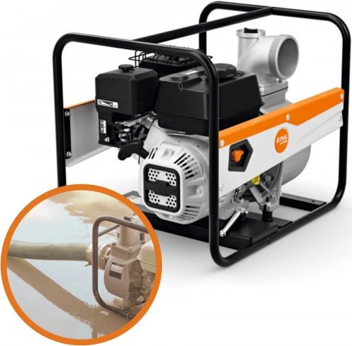 Bomba de potencia STIHL WP900 de 252 cc y 252 cc caudal máximo de 1565 l/min