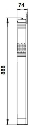 Bomba sumergible Grundfos para aguas subterráneas SQE 3-30 cod. 96510156