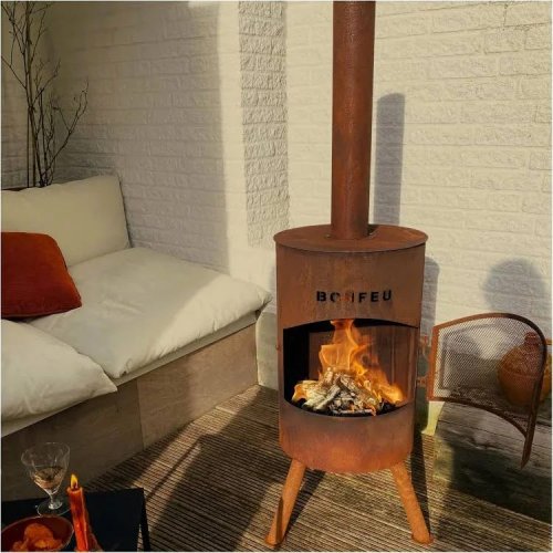 BONFEU Chimenea de leña exterior BonTon 50