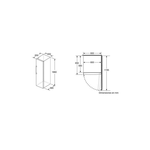 BOSCH  GSN33VWEP BLANCO - Congelador Vertical No Frost