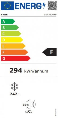 BOSCH GSN36VWFP BLANCO - Congelador Vertical No Frost