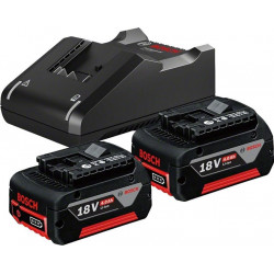 Bosch Kit de inicio 2 x GBA 18 V 4,0 Ah + GAL 18 V-40 Professional (1600A019S0)