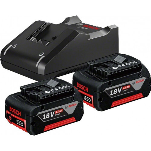 Bosch Kit de inicio 2 x GBA 18 V 4,0 Ah + GAL 18 V-40 Professional (1600A019S0)
