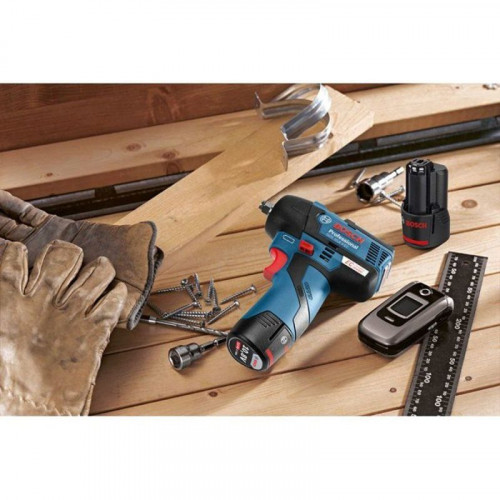 Bosch Professional Gds 12v-115 Atornillador De Impacto Inalámbrico 12 V Sin Batería, Motor Sin Escobillas, 115 Nm, Powercontrol 2 Velocidades Y Luz Led, 137 Mm