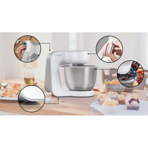 Bosch Series 4 MUM58200 White silver accessory bag
