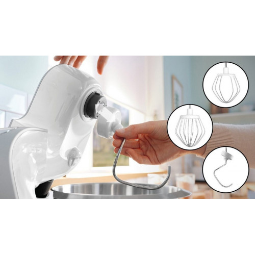 Bosch Series 4 MUM58200 White silver accessory bag
