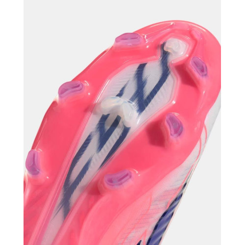 Botas de fútbol de tacos de adulto F50 Hyperfast Pro Ll Fg Adidas Blanco / Azul