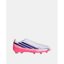 Botas de fútbol de tacos de niño F50 Hyperfast Elite Ll Fg J Adidas Blanco / Azul