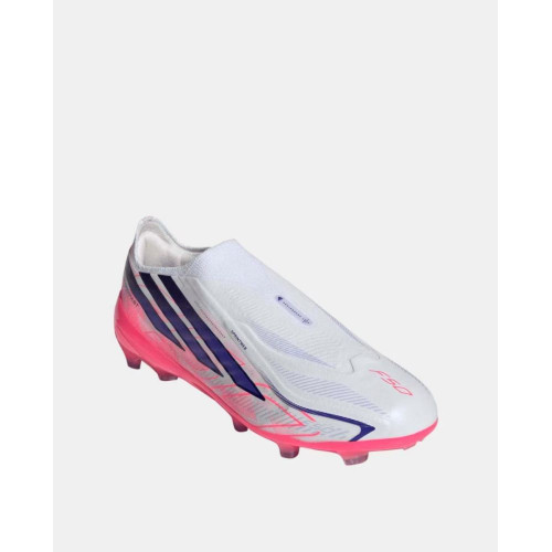 Botas de fútbol de tacos de niño F50 Hyperfast Elite Ll Fg J Adidas Blanco / Azul