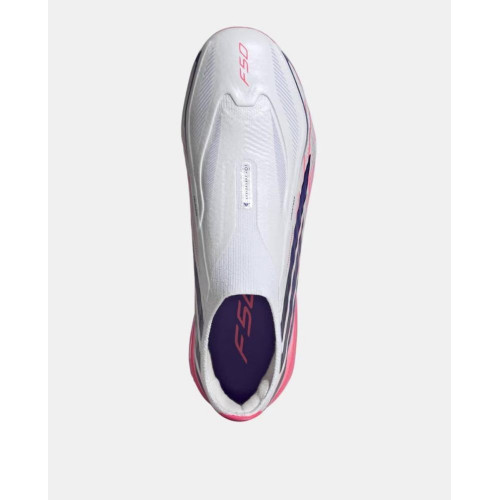 Botas de fútbol de tacos de niño F50 Hyperfast Elite Ll Fg J Adidas Blanco / Azul