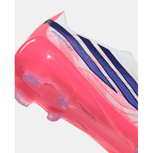 Botas de fútbol de tacos de niño F50 Hyperfast Elite Ll Fg J Adidas Blanco / Azul