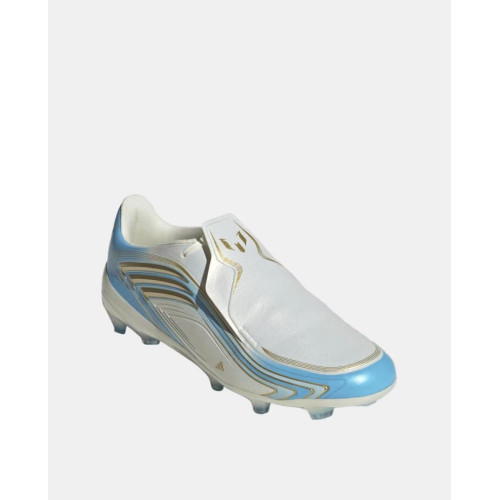 Botas de fútbol de tacos de niño F50 Messi Elite Fg J Adidas Blanco / Azul