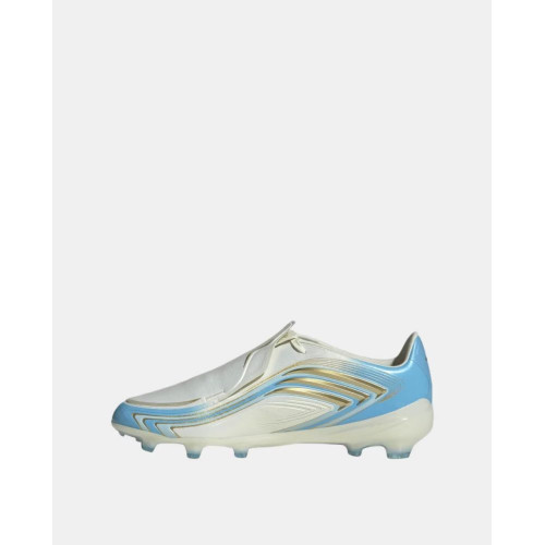 Botas de fútbol de tacos de niño F50 Messi Elite Fg J Adidas Blanco / Azul