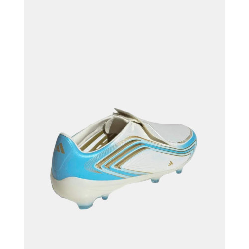 Botas de fútbol de tacos de niño F50 Messi Elite Fg J Adidas Blanco / Azul