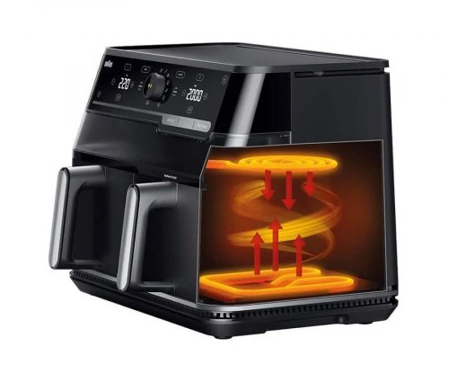 Braun Freidora de aire TwinCook 5 2en1 TD 5073I negro TD5053I-TD5053IBK