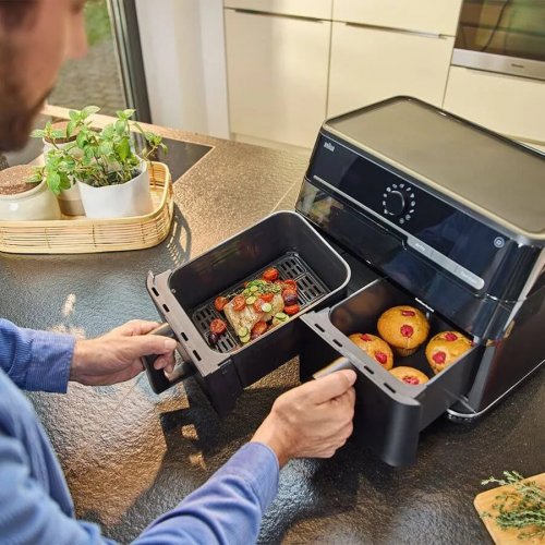 Braun Freidora de aire TwinCook 5 2en1 TD 5073I negro TD5053I-TD5053IBK