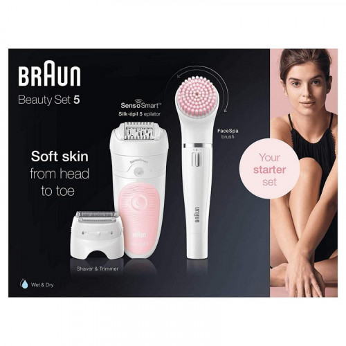 Braun Silk-épil 5 5/885 Depiladora Blanco/Rosa