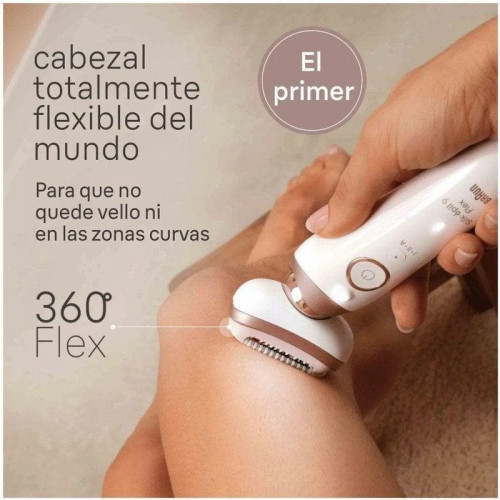 Braun Silk-épil 9 Flex 9 3D Depiladora Eléctrica Mujer con Cabezal Flexible 360°