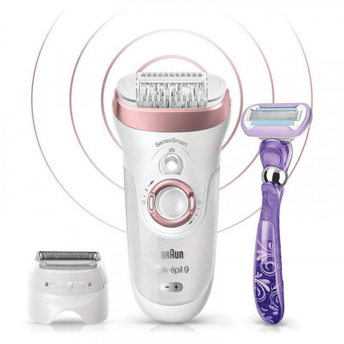 Braun Silk-épil 9 SensoSmart 9/870 Depiladora Inalámbrica Wet & Dry Oro Rosa
