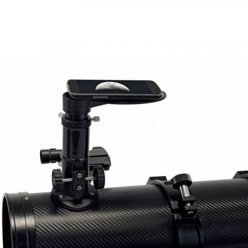Bresser Pluto Telescopio Reflector 114/500 EQ Newton con Filtro Solar y Adaptador para Móvil