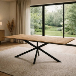 Bria Mesa extensible para 8-10 personas con efecto madera de 235 cm