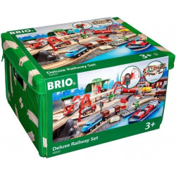 Brio Conjunto de tren Carreteras y vías férreas Deluxe (33052)