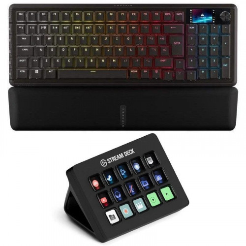 Bundle Teclado Corsair Vanguard 96 Wireless mecánico compacto + Elgato Stream Deck MK.2