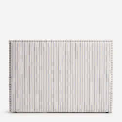 Cabecero doble de rayas con fondo beige Porto EuroVolter Azul