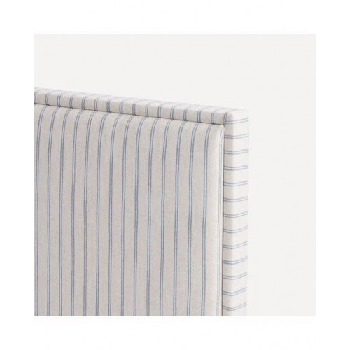 Cabecero doble de rayas con fondo beige Porto EuroVolter Azul