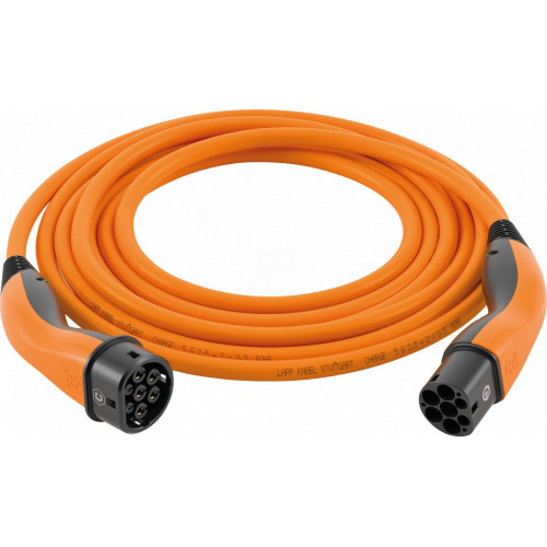 Cable de tipo 2, estándar, 11 kW, 20 a, 3 fases, 7 m, nar