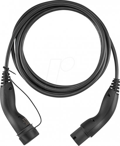 Cable de tipo 2, estándar, 11 kW, 20 A, trifásico,