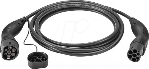 Cable de tipo 2, estándar, 11 kW, 20 A, trifásico,