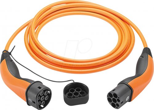 Cable de tipo 2, estándar, 22 kW, 32 a, 3 fases, 5 m, nar