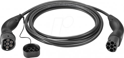 Cable de tipo 2, estándar, 22 kW, 32 A, trifásico,