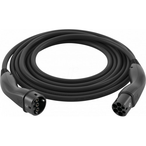 Cable de tipo 2, estándar, 7,4 kW, 32 a, 1 fase, 7 m, neg