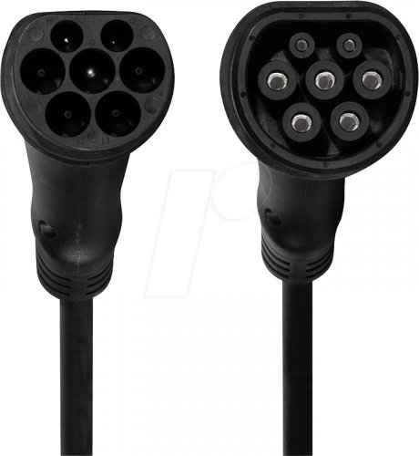 Cable de tipo 2, para vehículos eléctricos, 11 kW, 5 m, e