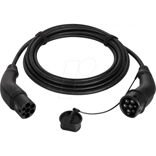 Cable de tipo 2, para vehículos eléctricos, 22 kW, 5 m