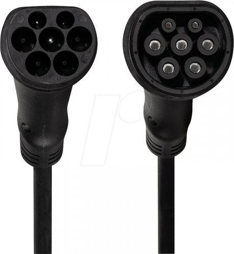 Cable de tipo 2, para vehículos eléctricos, 22 kW, 5 m
