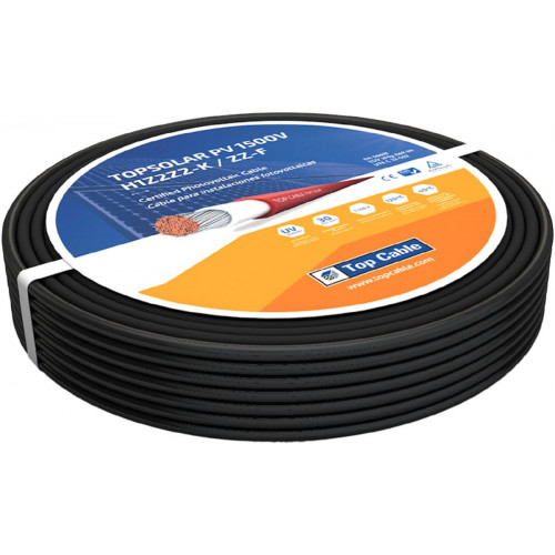 Cable solar H1Z2Z2-K negro 4mm 500 m