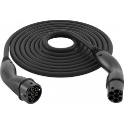 Cable tipo 2, hélice, 22 kW, 32 a, 3 fases, 5 m, negro