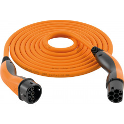 Cable tipo 2, hélice, 7,4 kW, 32 a, 1 fase, 5 m, naranja