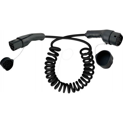 Cable tipo 2, para vehículos eléctricos, 11 kW, 16 A, tri
