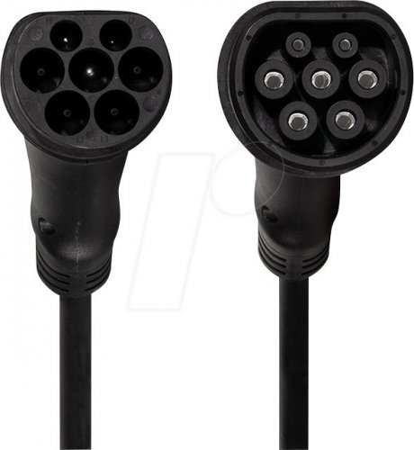 Cable tipo 2, para vehículos eléctricos, 22 kW, 10,0 m.