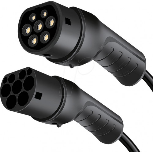 Cable tipo 2, para vehículos eléctricos, 22 kW, 32 A, 3 f