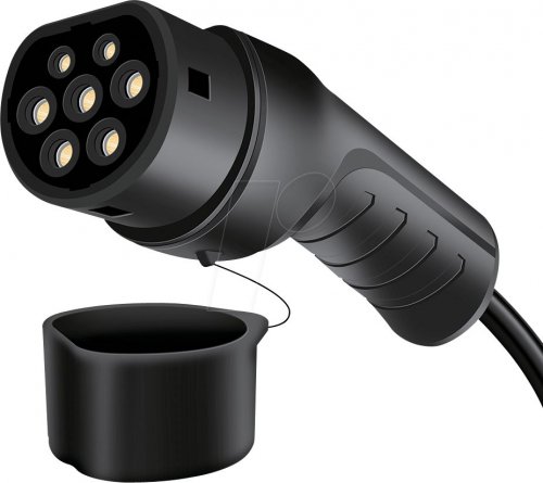 Cable tipo 2, para vehículos eléctricos, 22 kW, 32 A, 3 f