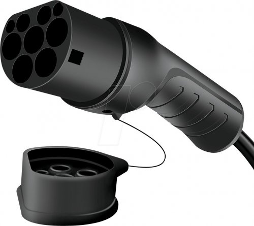 Cable tipo 2, para vehículos eléctricos, 22 kW, 32 A, 3 f