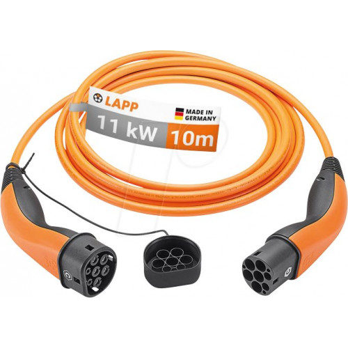 Cable tipo 2, para vehículos eléctricos, 22 kW, 32 A, 3 P
