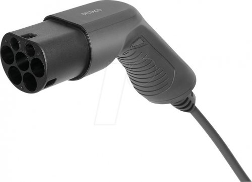 Cable tipo 2, para vehículos eléctricos, 3,6 kW, 3 m.